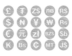 Hand Drawn Styel Currency Icon Collection