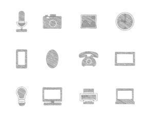 Sketchy Technology Icon Collection