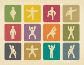 Vintage Style Exercise Icon Collection